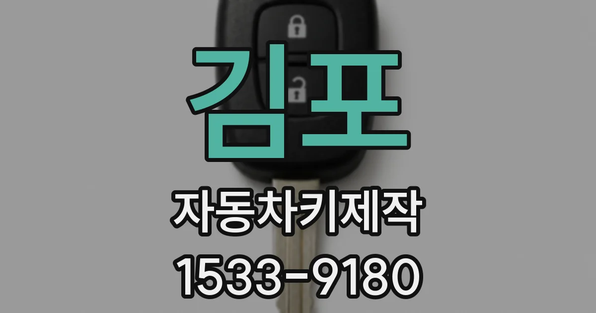 김포 자동차키제작