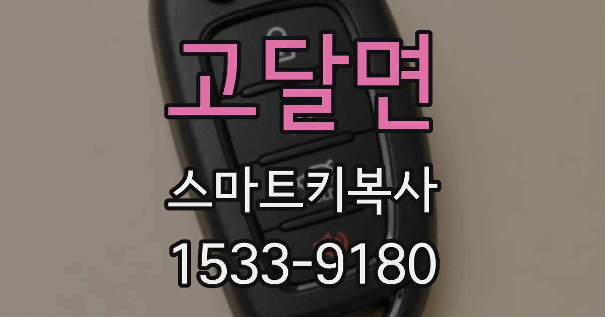 고달면 스마트키복사