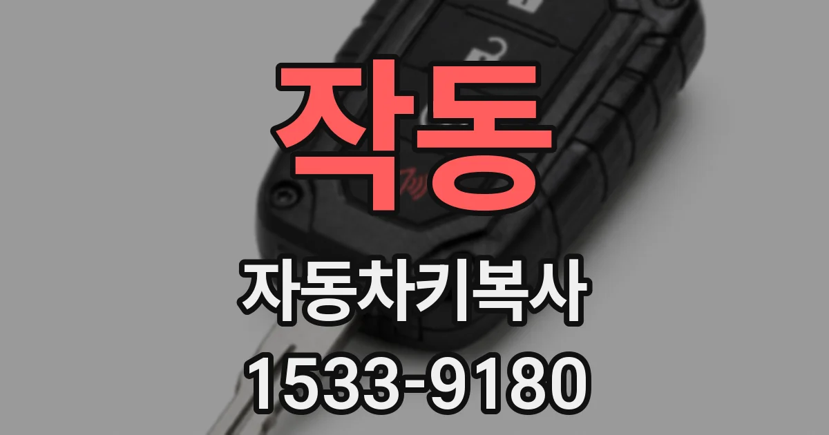 작동 자동차키복사