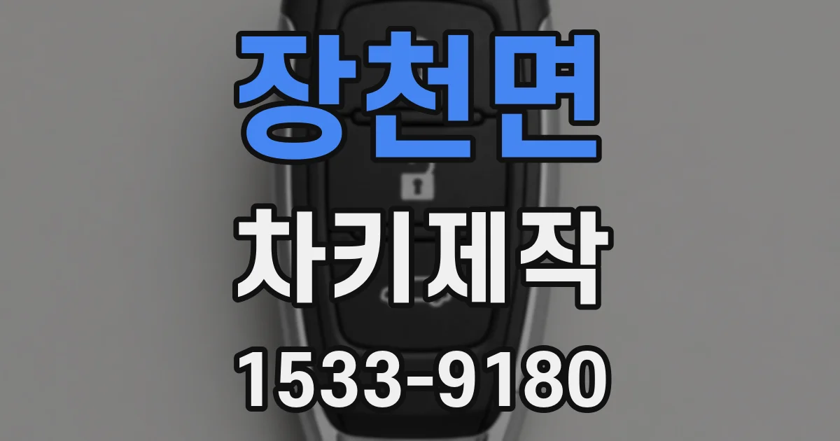 장천면 차키제작
