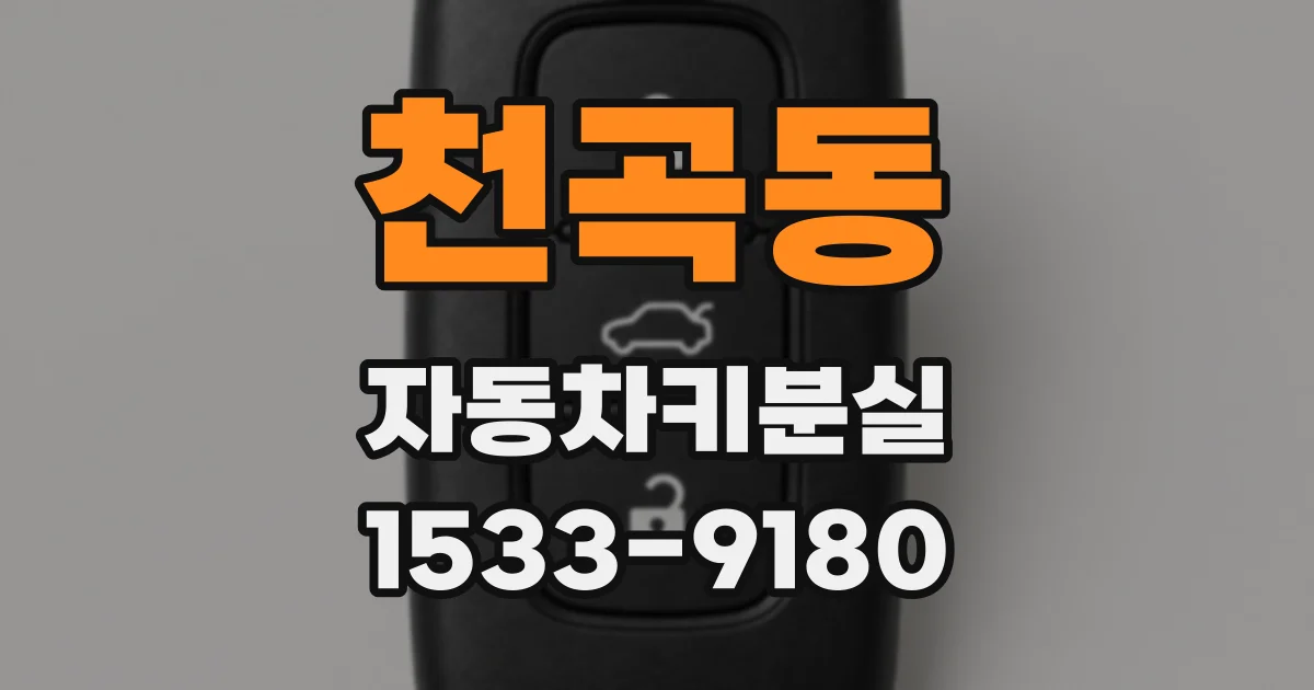 천곡동 자동차키분실