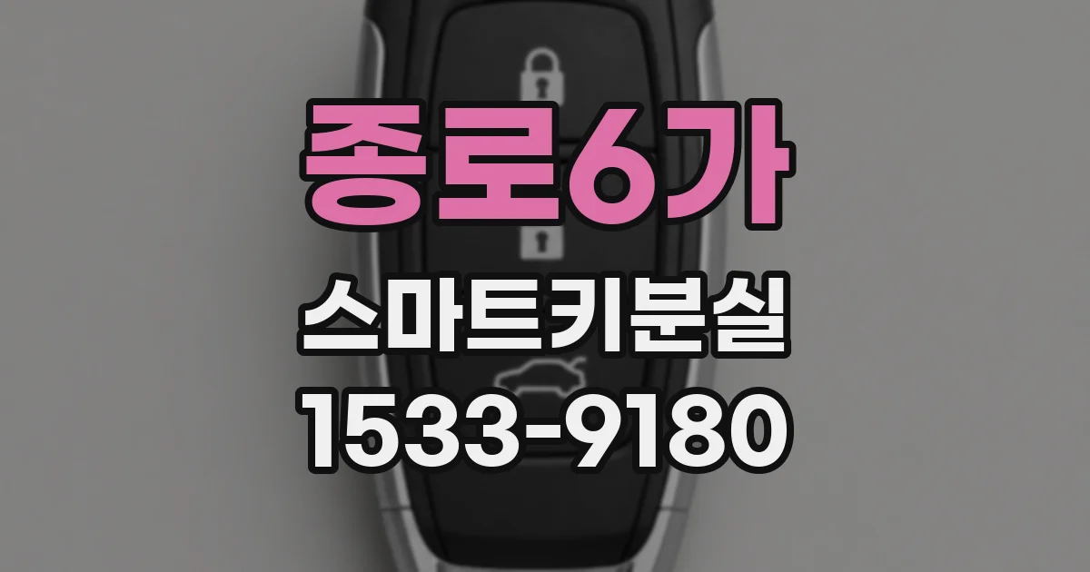 종로6가 스마트키분실