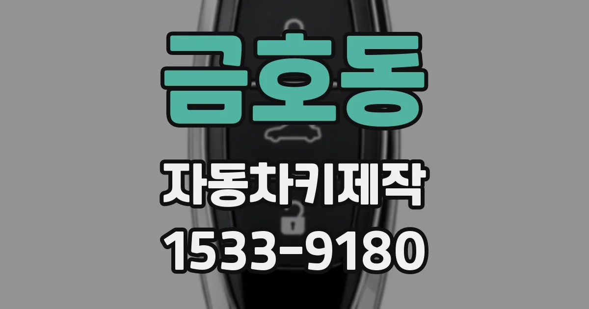금호동 자동차키제작