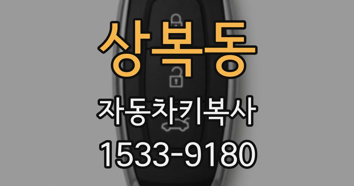상복동 자동차키복사
