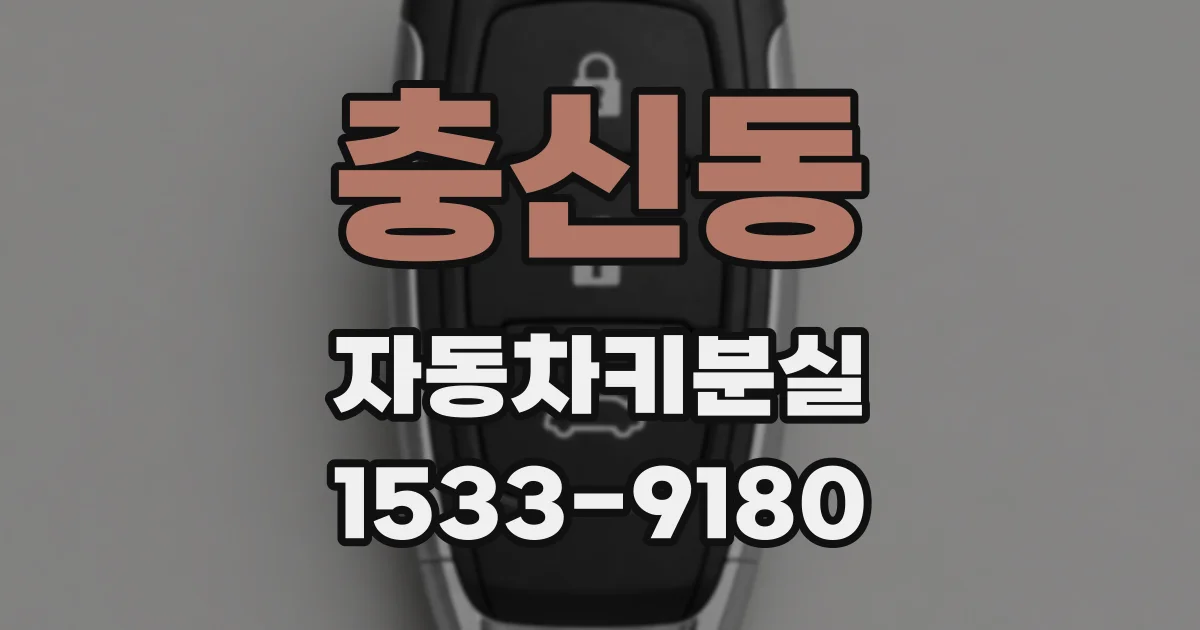 충신동 자동차키분실