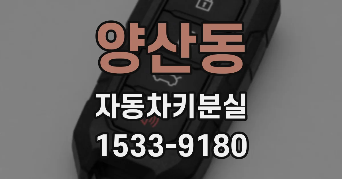 양산동 자동차키분실