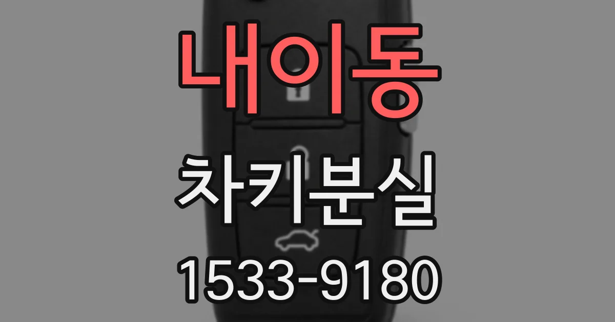 내이동 차키분실