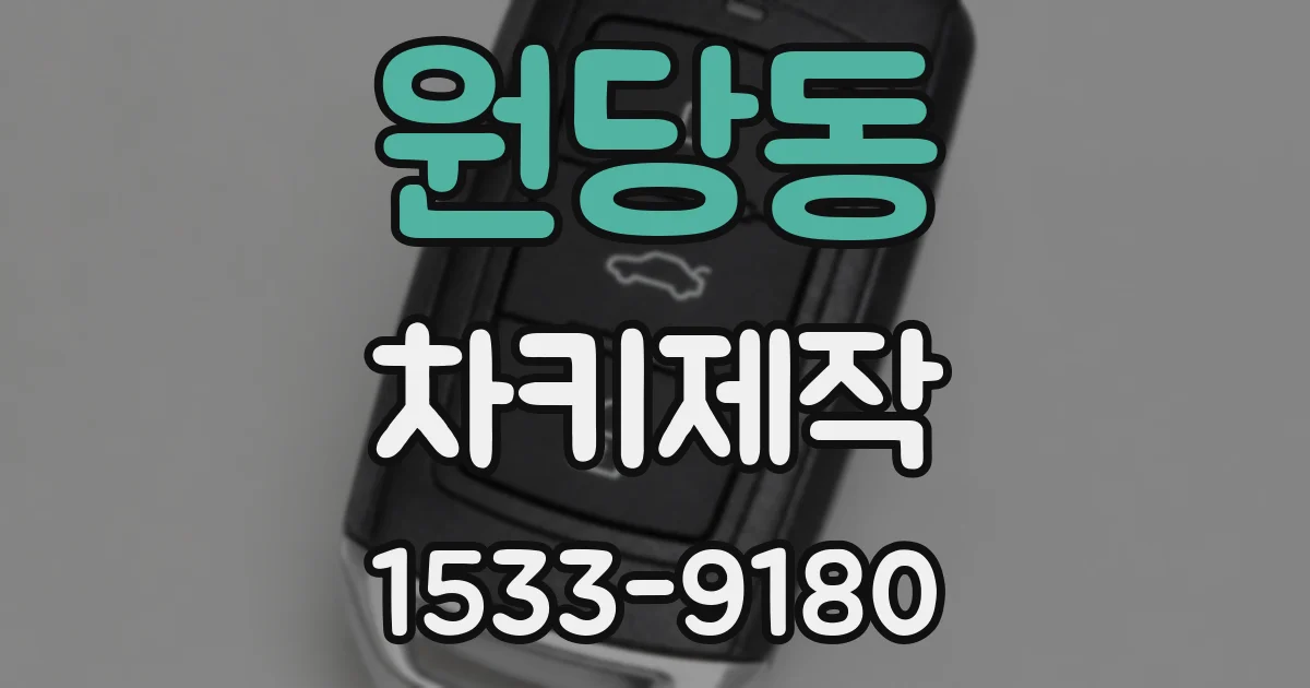 원당동 차키제작