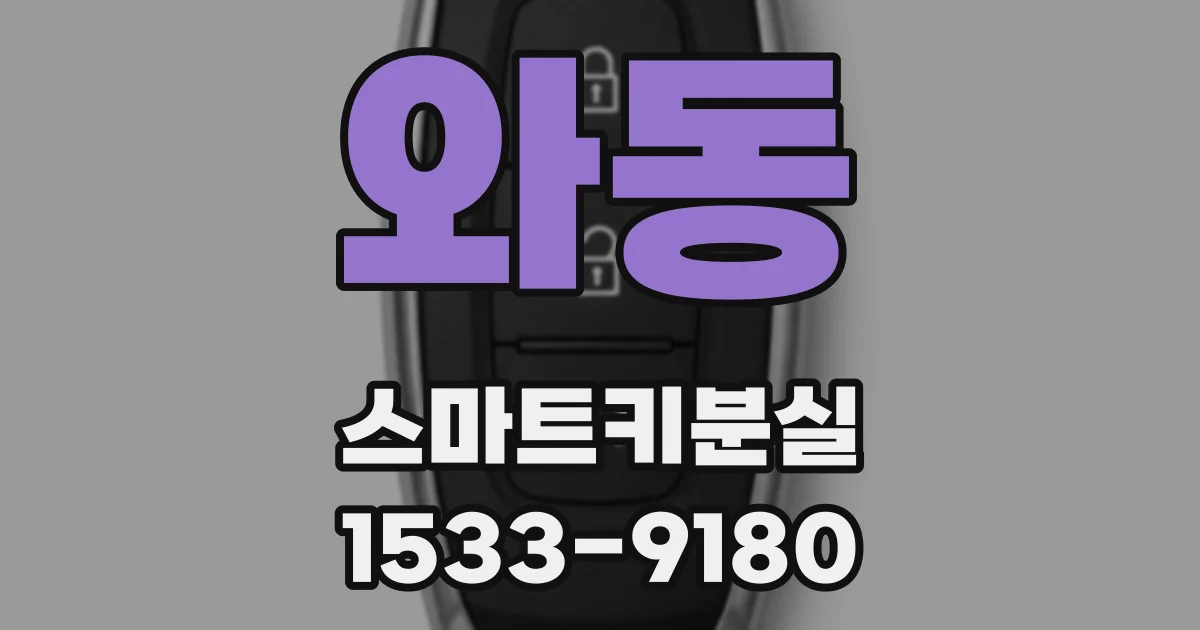 와동 스마트키분실