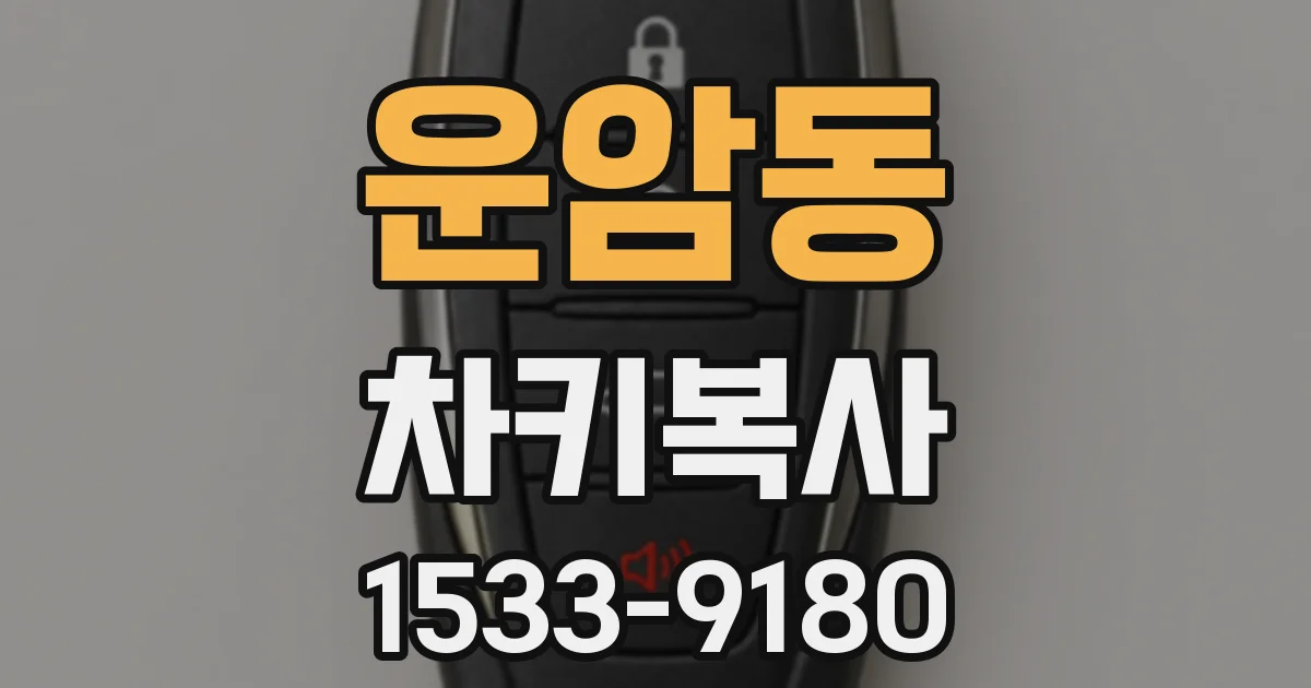 운암동 차키복사