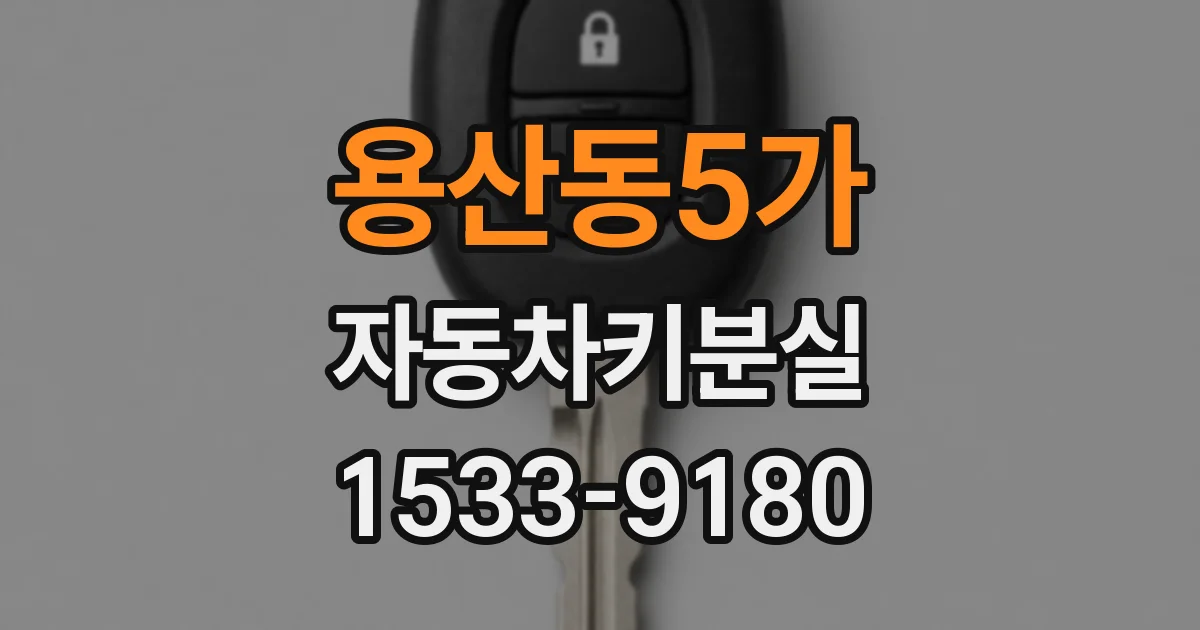 용산동5가 자동차키분실