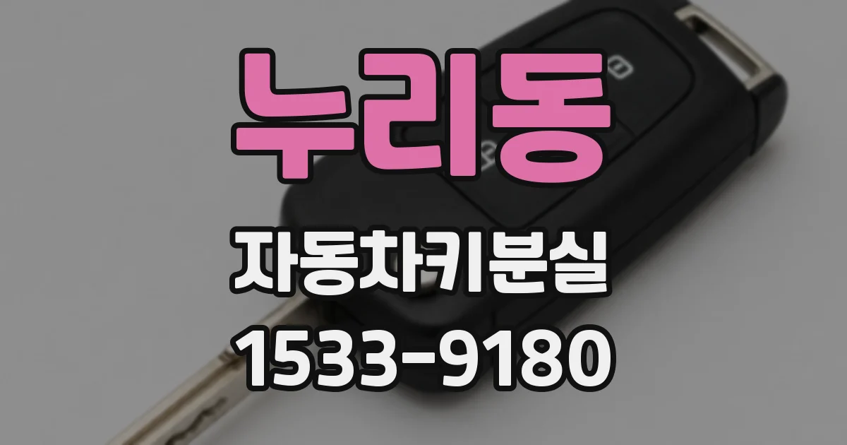 누리동 자동차키분실