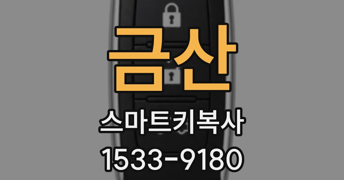 금산 스마트키복사
