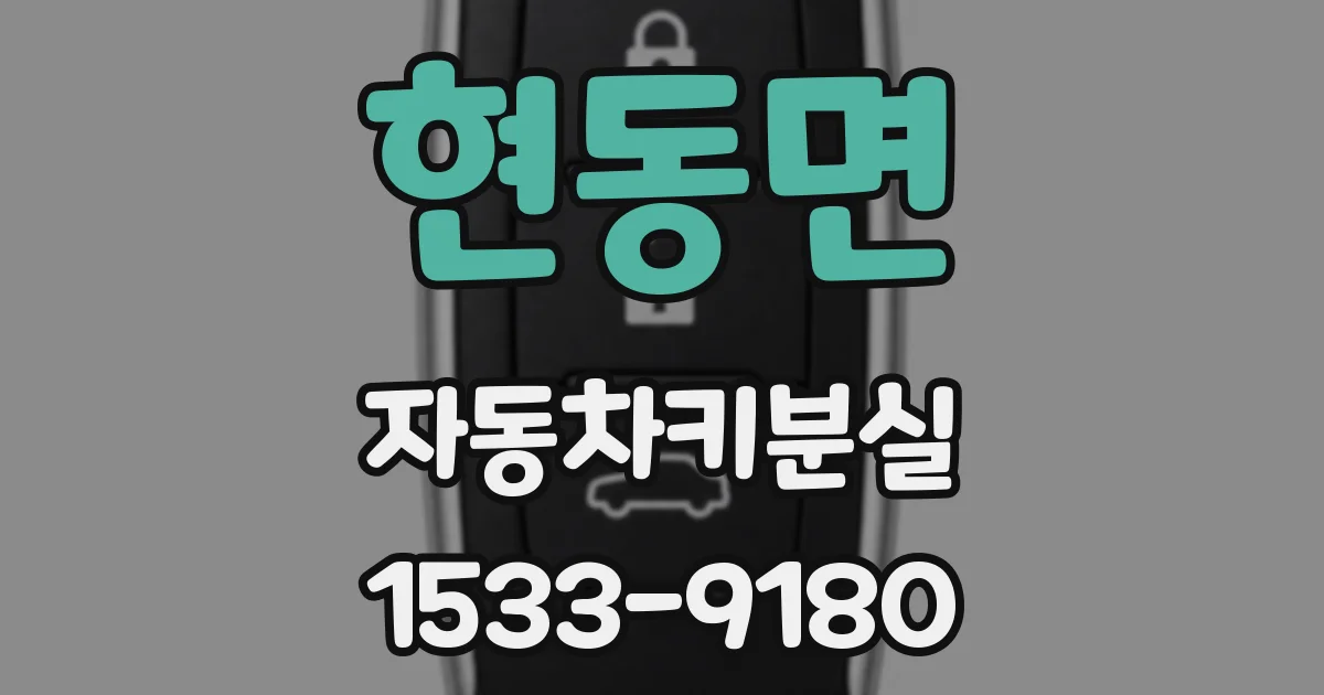 현동면 자동차키분실
