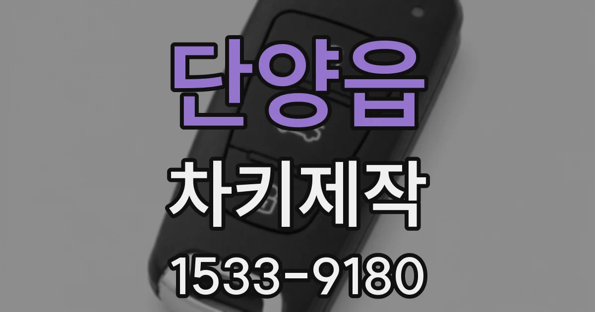 단양읍 차키제작