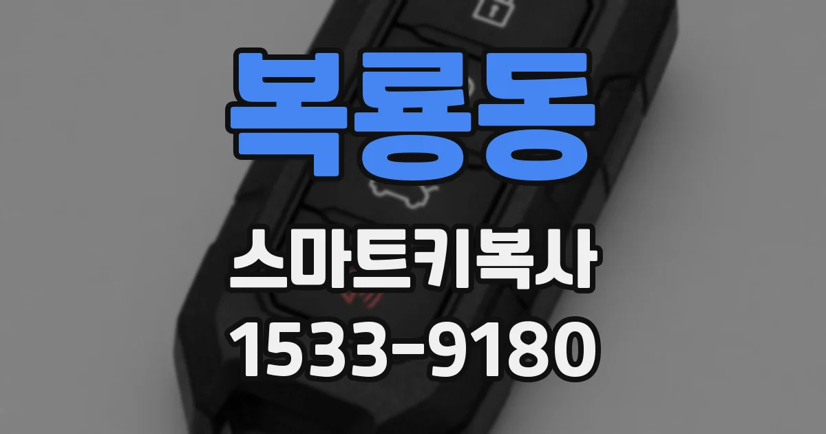 복룡동 스마트키복사