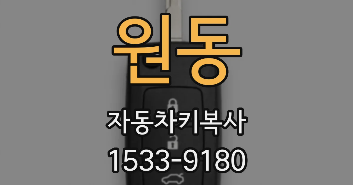 원동 자동차키복사