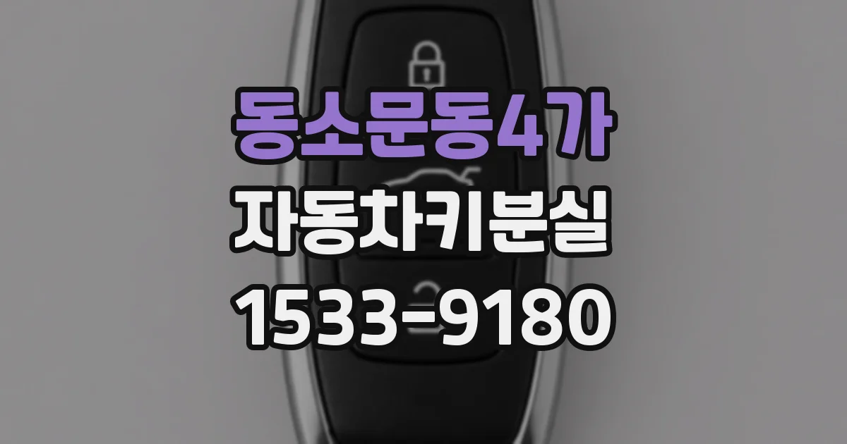 동소문동4가 자동차키분실