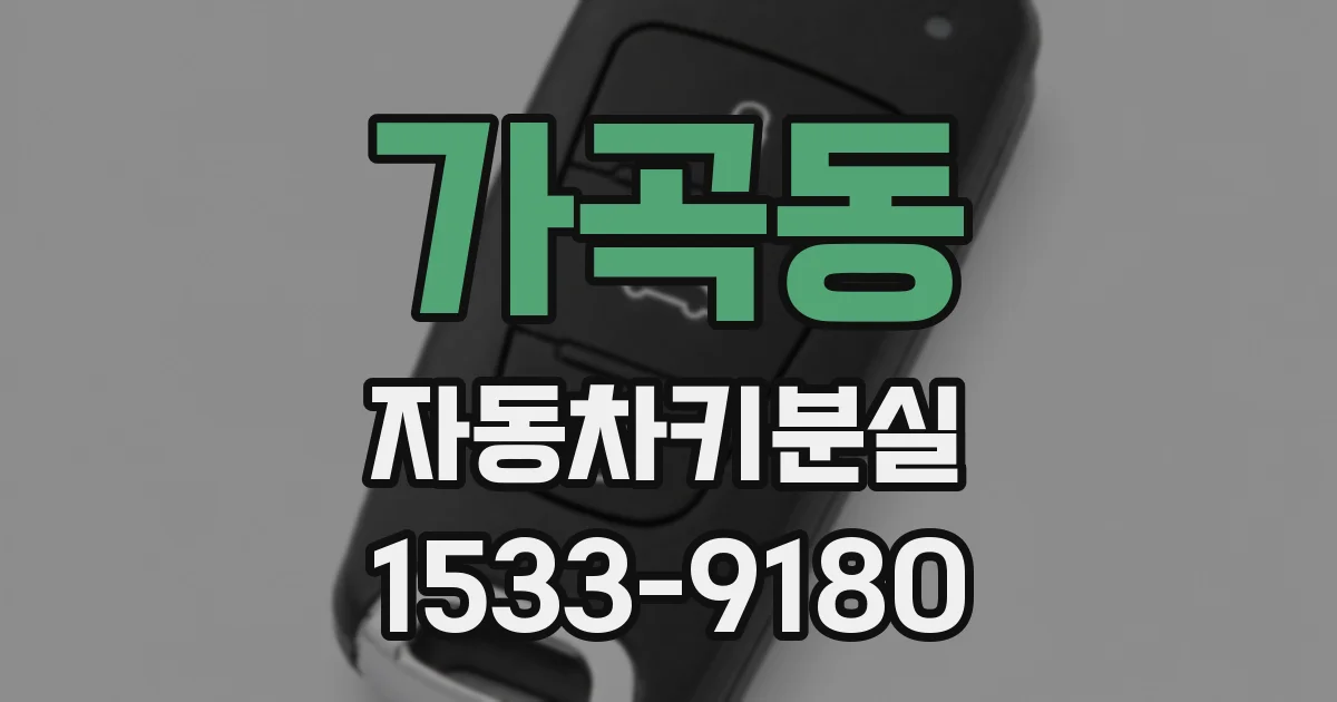 가곡동 자동차키분실