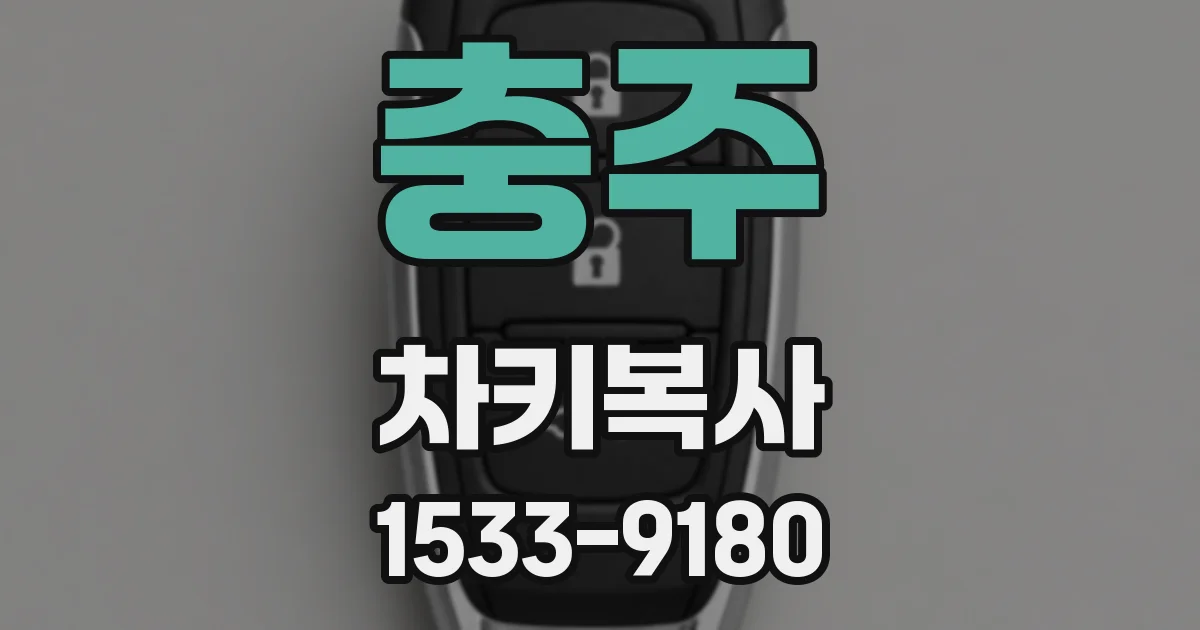 충주 차키복사