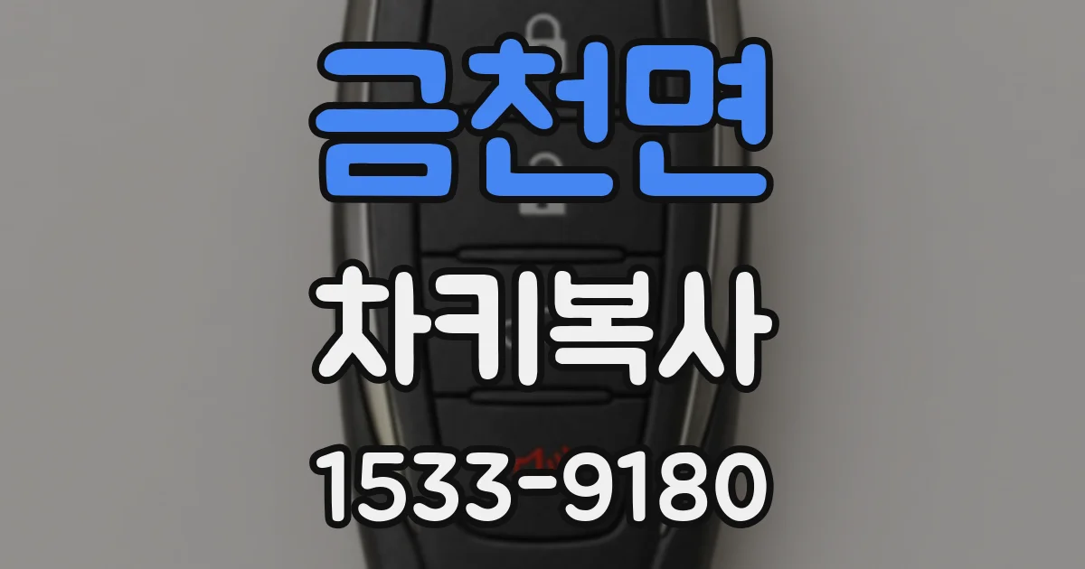 금천면 차키복사