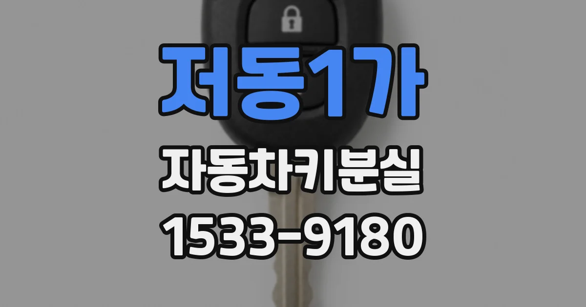 저동1가 자동차키분실