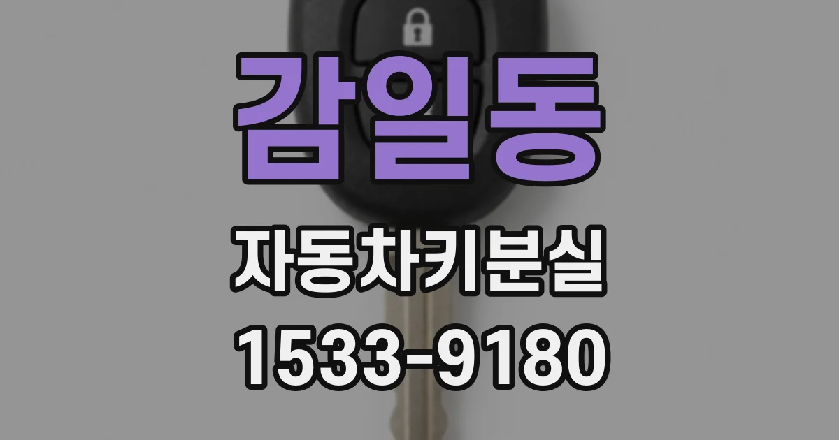 감일동 자동차키분실