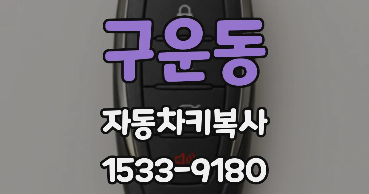 구운동 자동차키복사