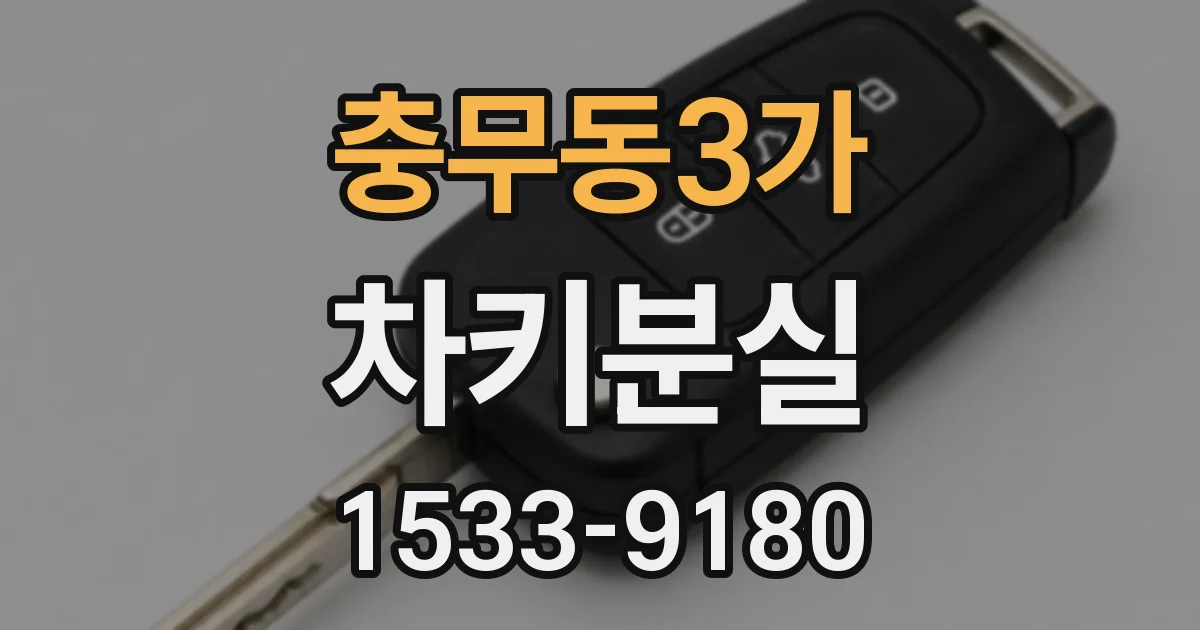 충무동3가 차키분실