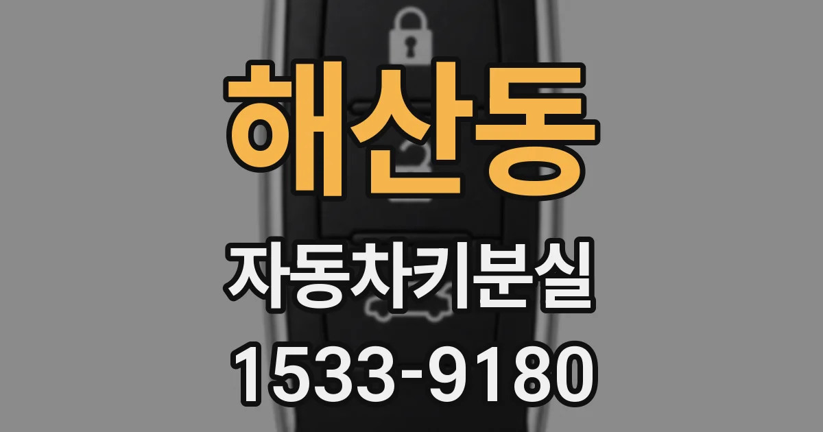 해산동 자동차키분실
