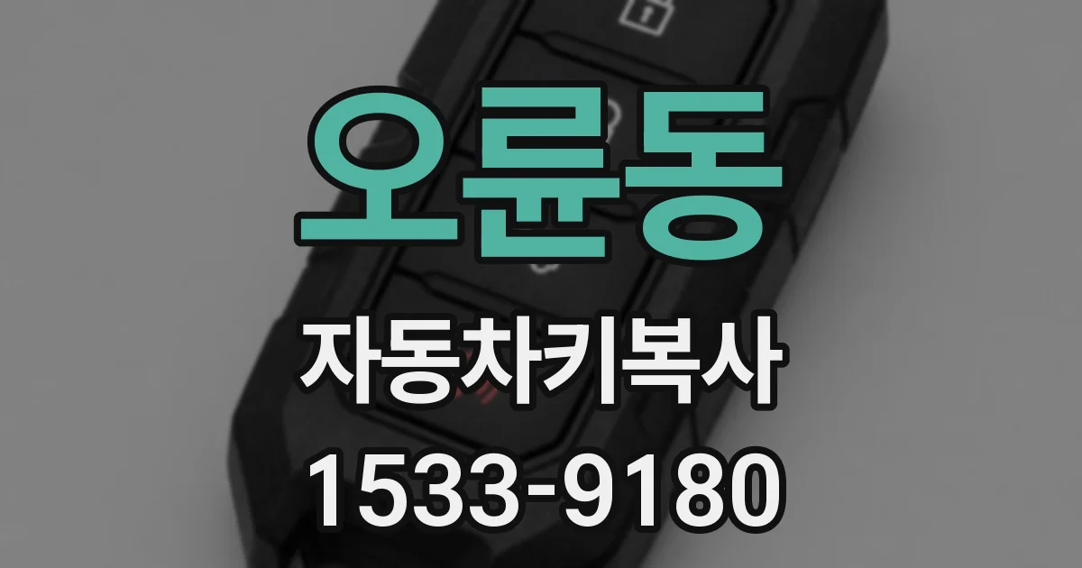 오륜동 자동차키복사