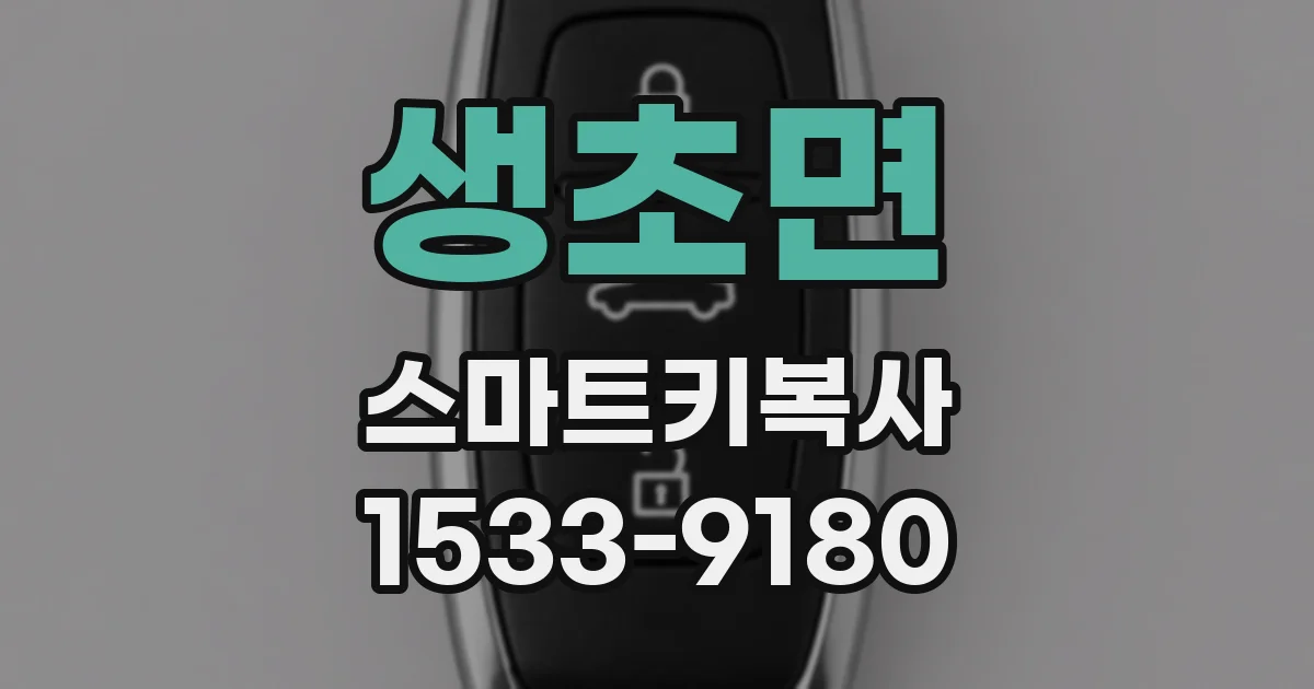 생초면 스마트키복사
