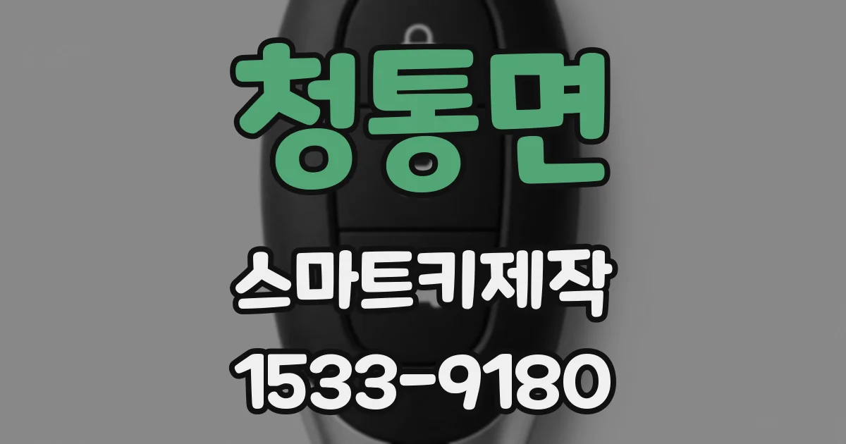 청통면 스마트키제작