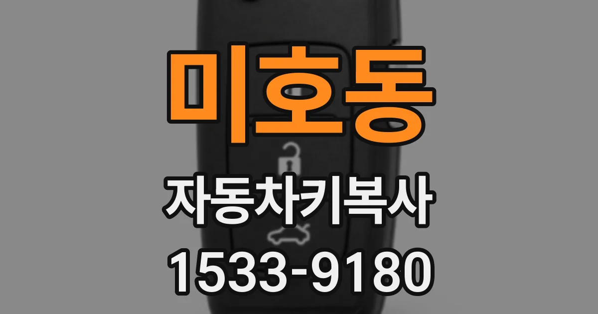미호동 자동차키복사