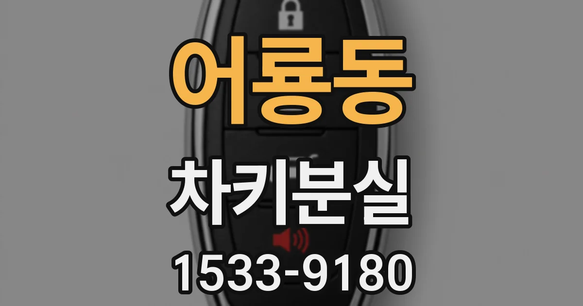 어룡동 차키분실