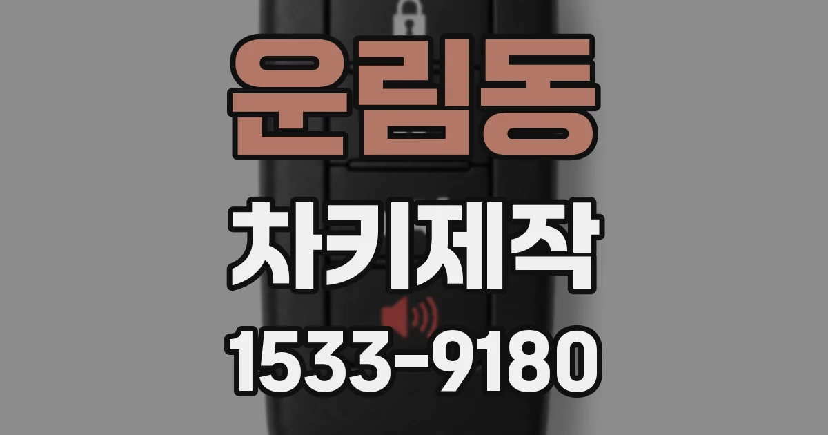 운림동 차키제작