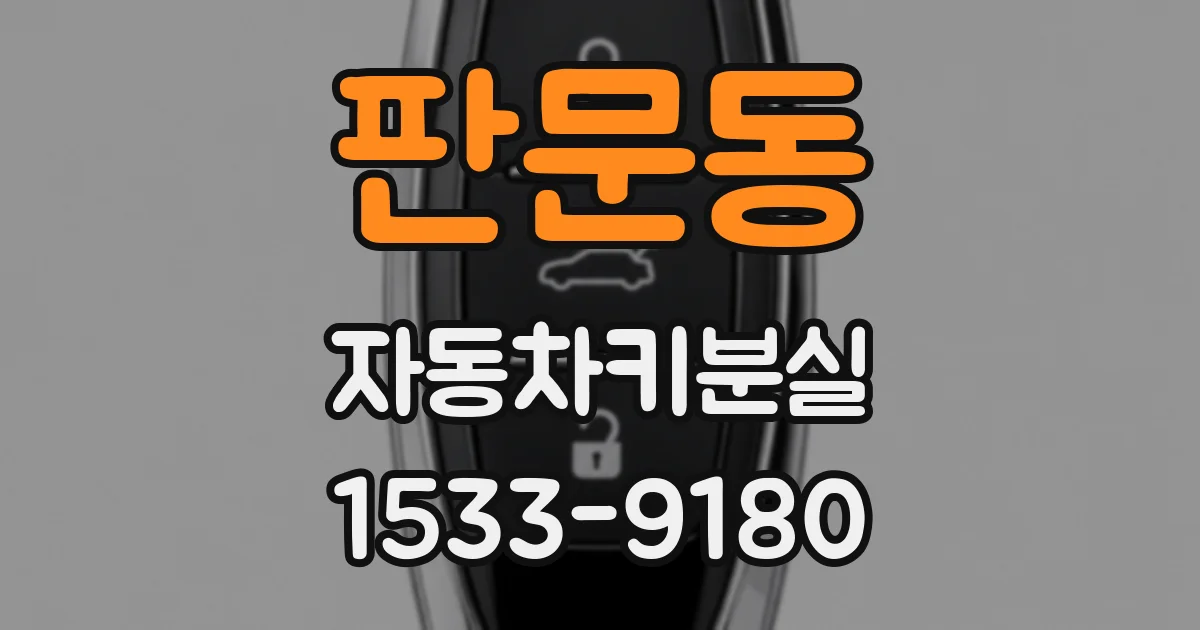 판문동 자동차키분실