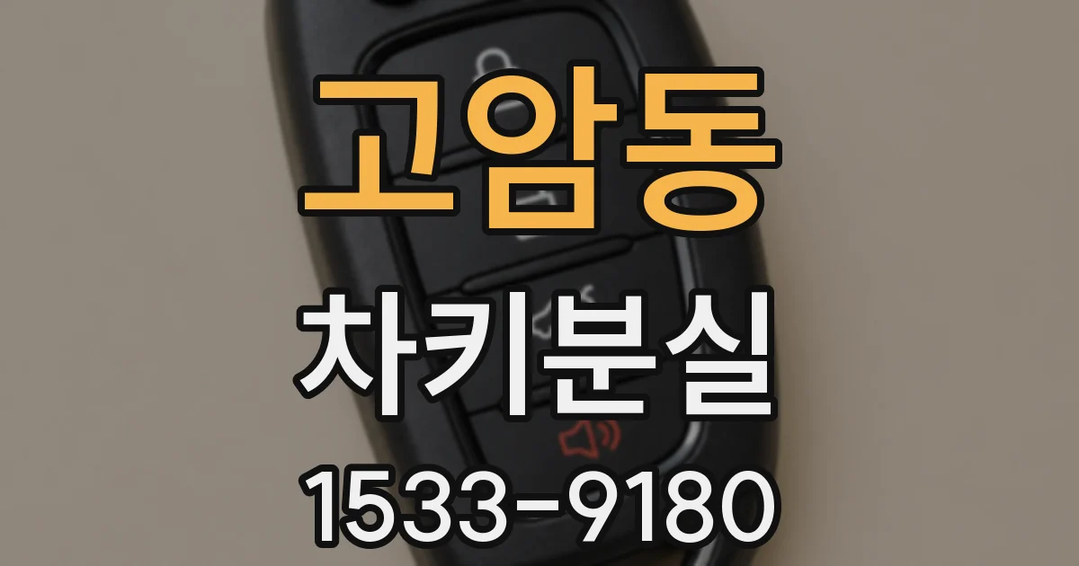 고암동 차키분실