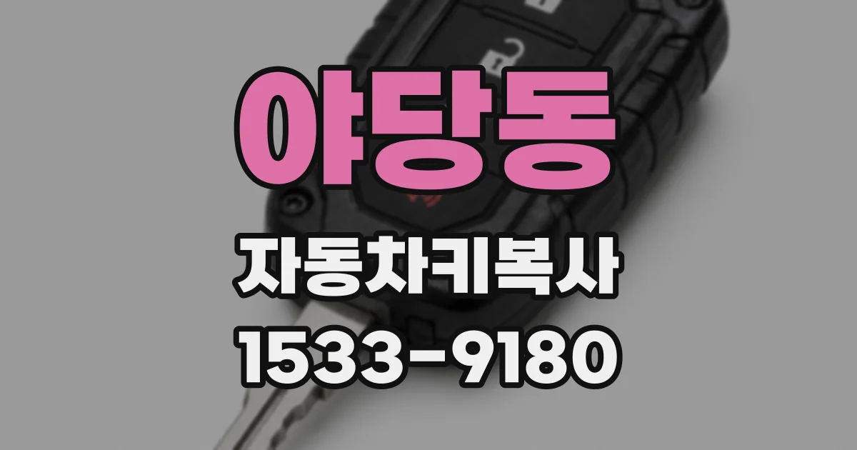 야당동 자동차키복사