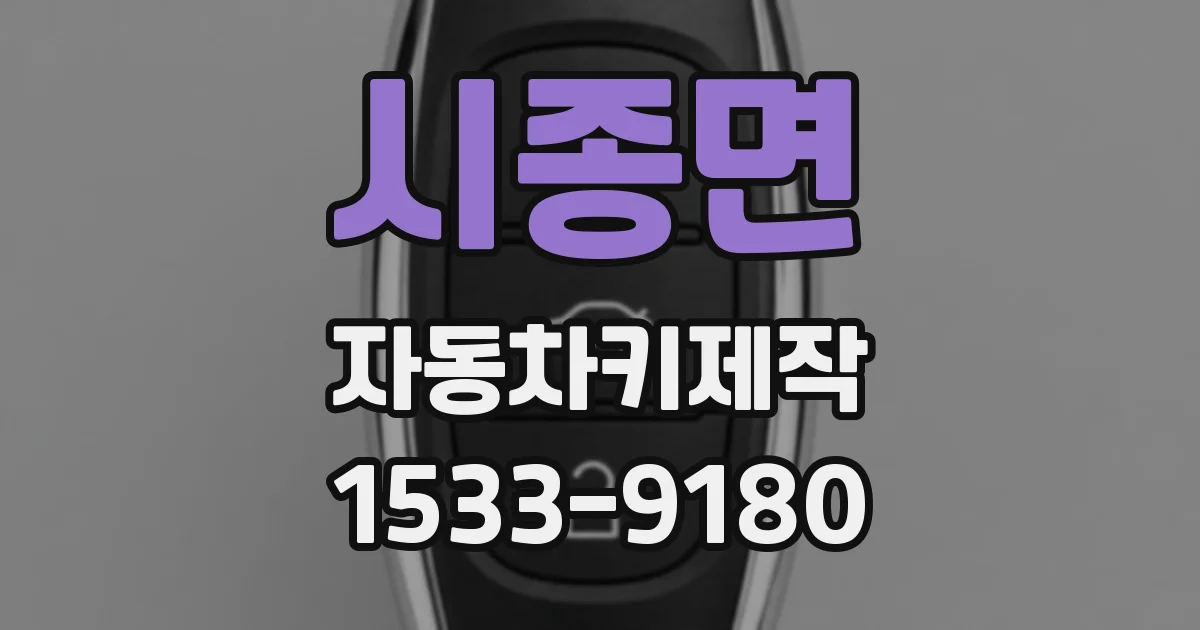 시종면 자동차키제작