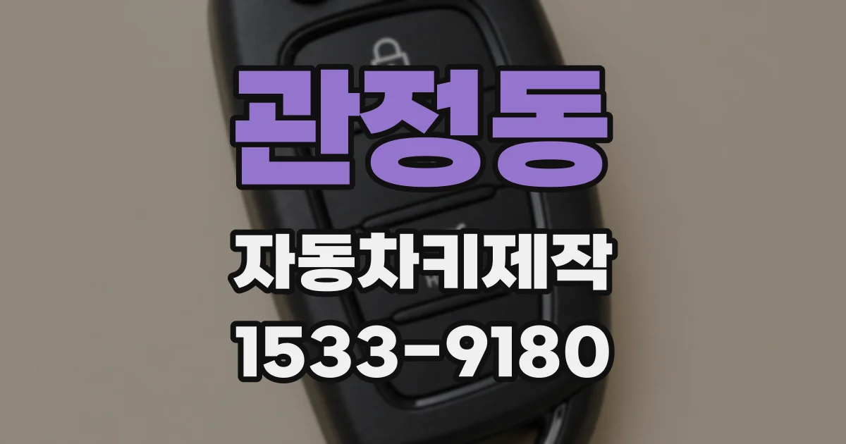 관정동 자동차키제작