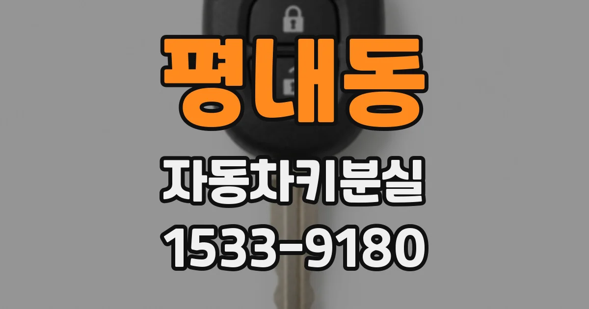 평내동 자동차키분실