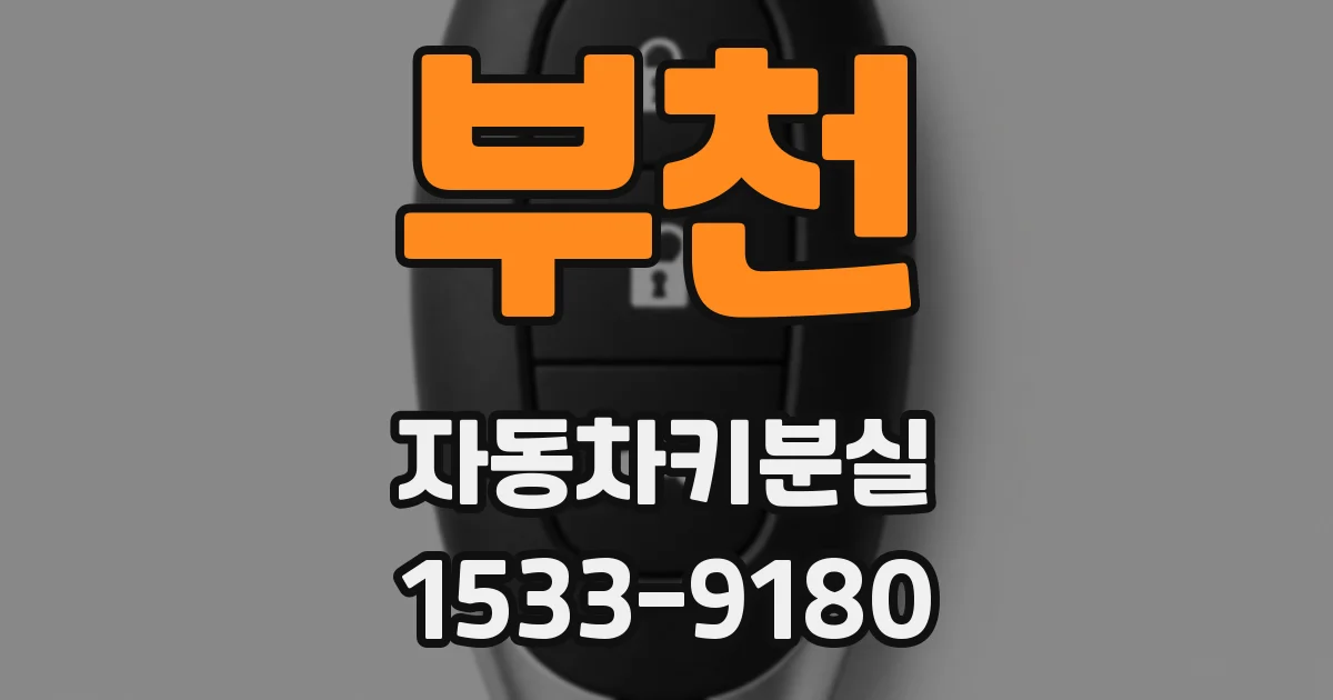 부천 자동차키분실