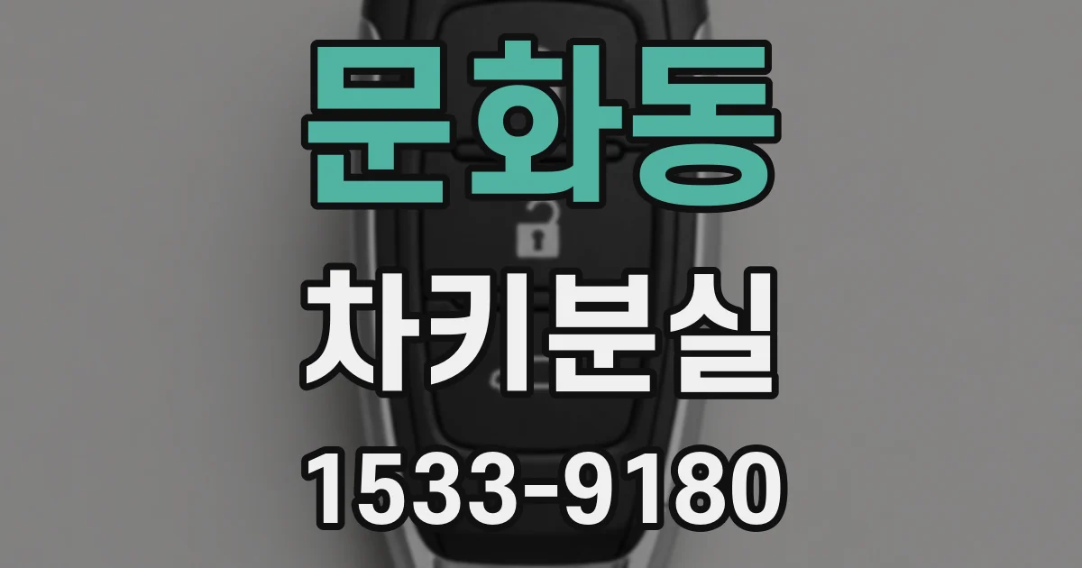 문화동 차키분실