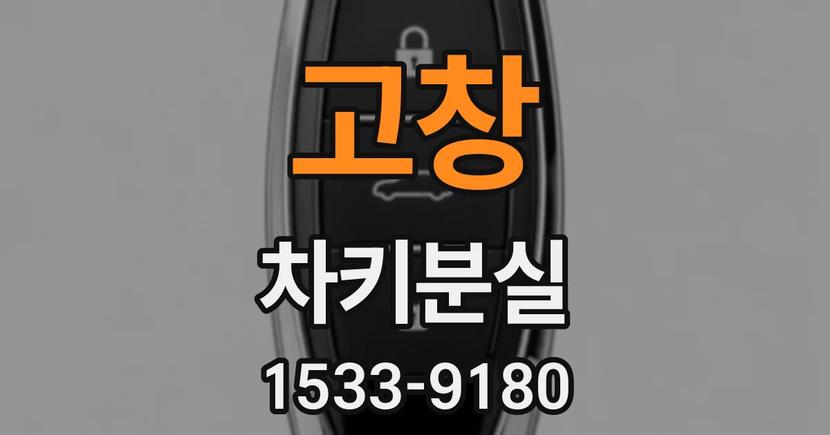 고창 차키분실