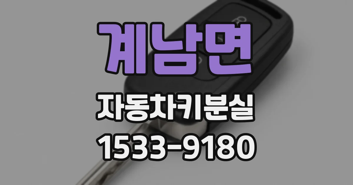 계남면 자동차키분실