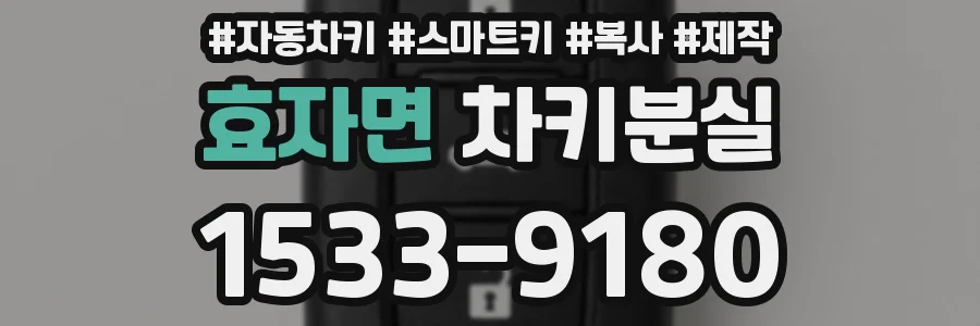 효자면 차키분실