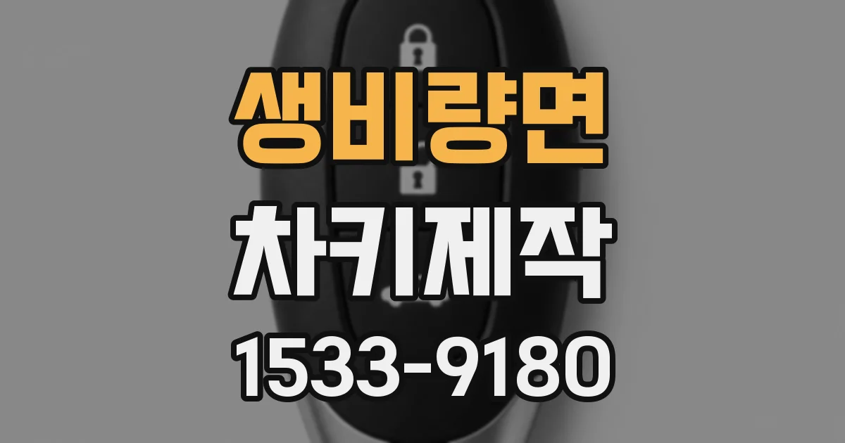 생비량면 차키제작
