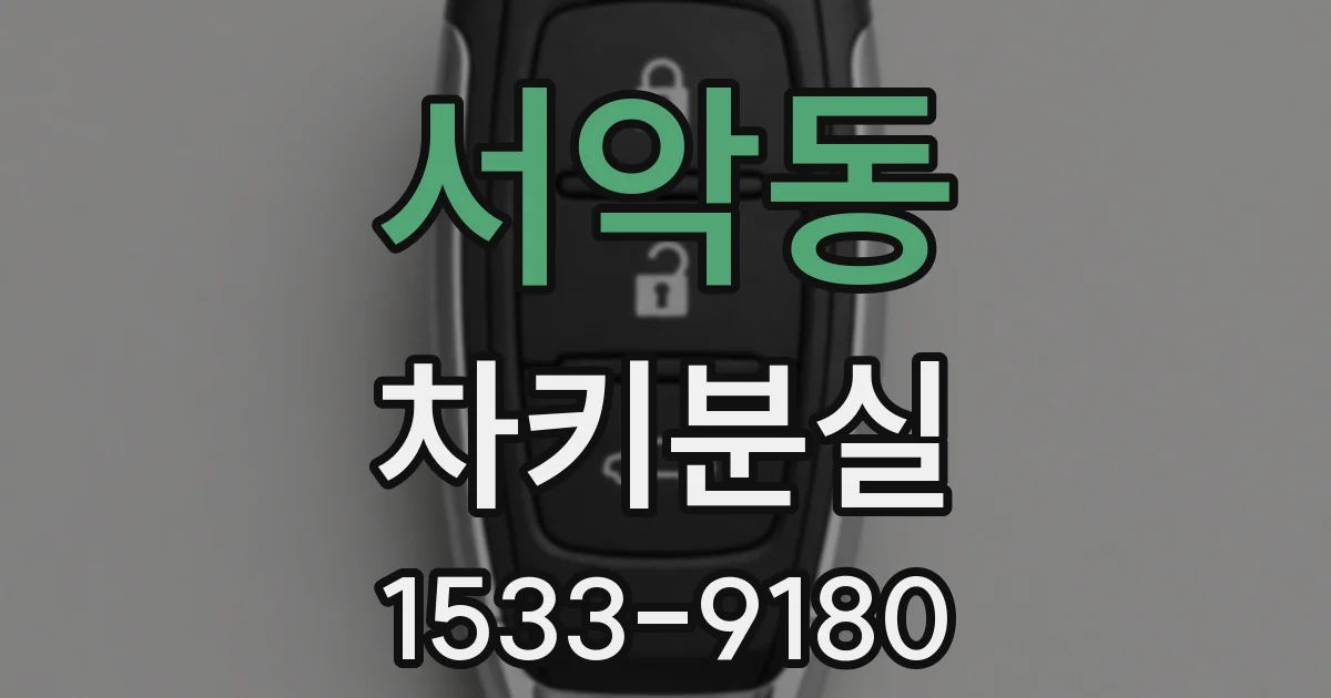 서악동 차키분실