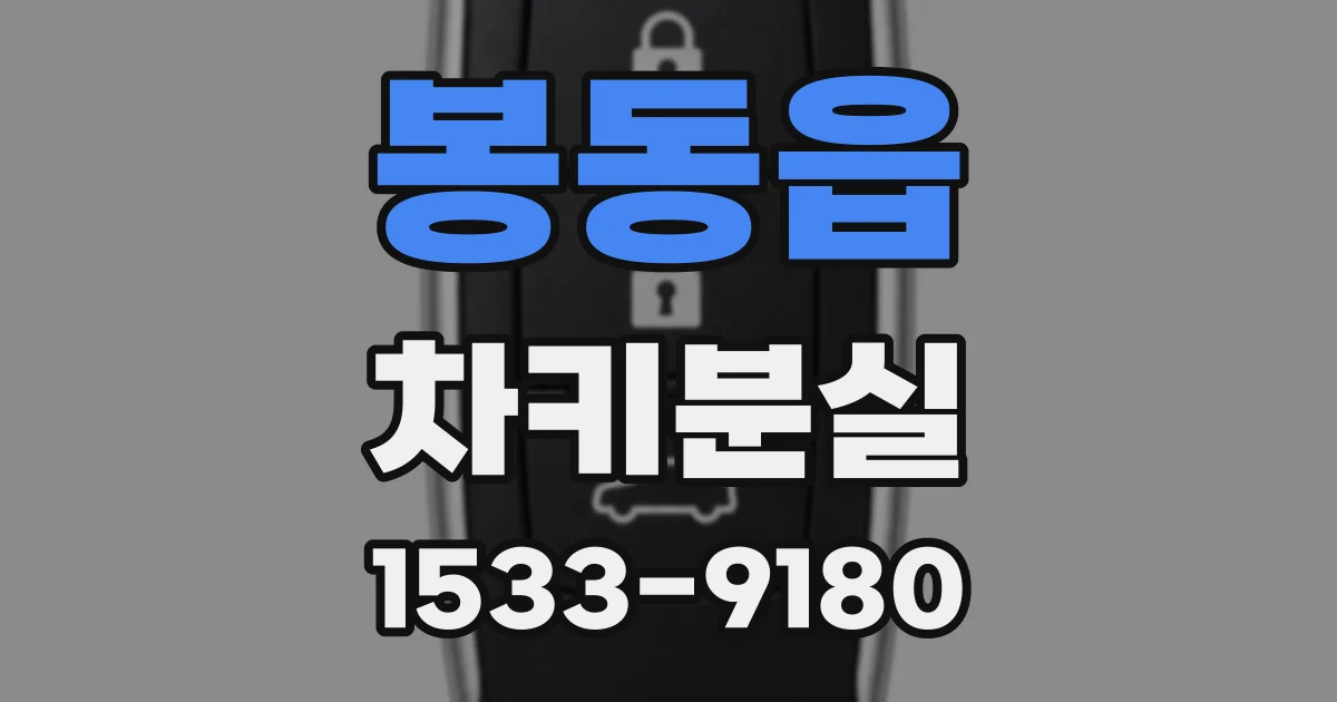 봉동읍 차키분실